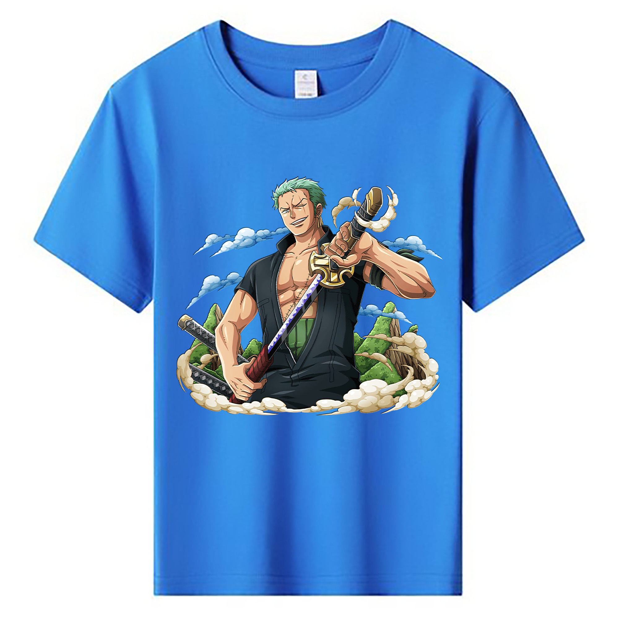 ワンピース ロロノア・ゾロ ONE PIECE Roronoa Zoro 綿100％キッズTシャツ（フロントプリント）